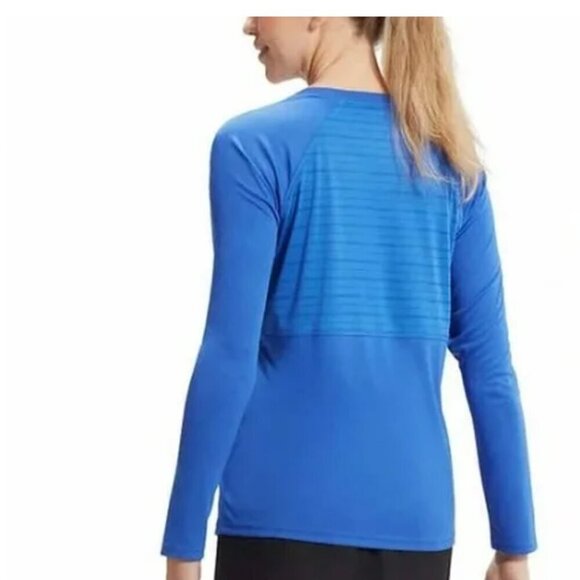 NWT Speedo Womens Performance Swim Tee Blue Size Small Ladies Summer Beach - Picture 2 of 6